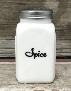 SPICE Art Deco Weiß Milchglas Retro Shaker - Bild 1 von 3