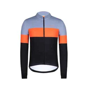Top Quality Men Thermal Fleece Cycling Jersey and Bib Pants Set with Zip Pocket - Picture 1 of 32