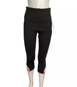 Women’s legging Size XL TKO LADIES CAPRI Black side pockets Breathable Moisture - Picture 1 of 12