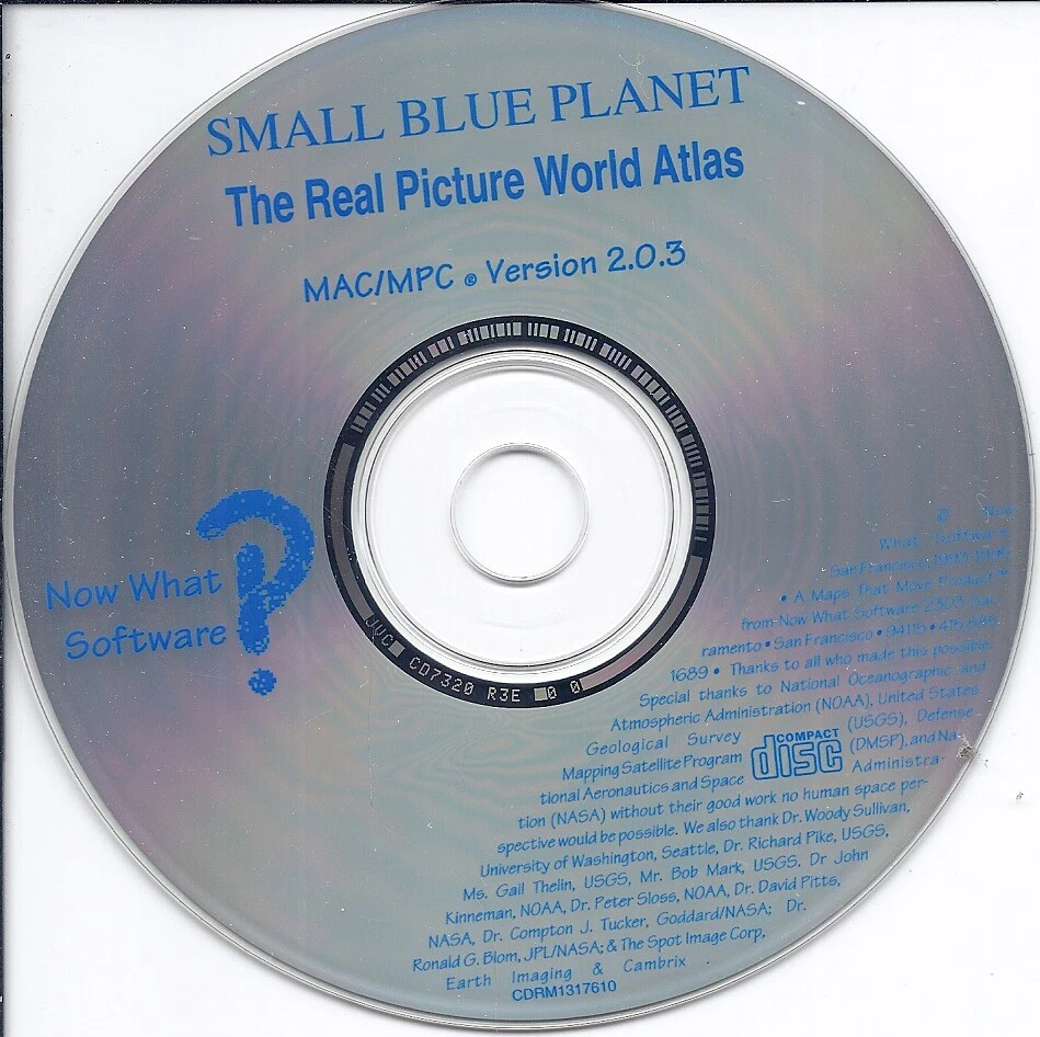 Small Blue Planet CD - The Real Picture World Atlas (PC Mac, vintage software) - Image 1 of 1