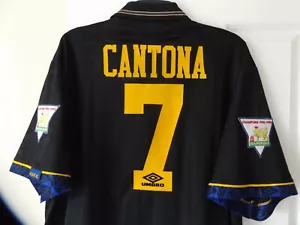 Original Manchester United Cantona 7 Away Shirt 1993/1994/1995 93-94-95 XXL 2XL - Picture 1 of 10