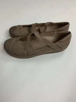 NEW ABEO Biosystem Putty Brown Leather Mary Jane Flats Shoes TIARA 8.5 N Narrow - Image 1 of 4
