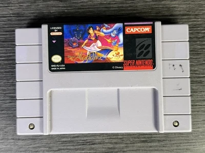 Disney's Aladdin Super Nintendo SNES Game - Authentic / Cleaned Pins! - Image 1 of 4
