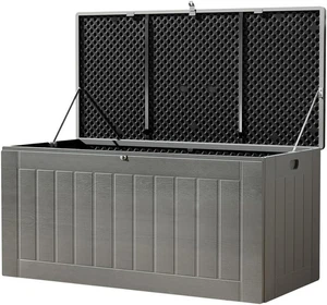 Outdoor Storage Box Container Cabinet Bench, 830L Extra Large Lockable Tool Toy - Picture 1 of 9