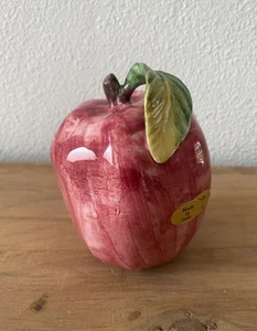 Estatuilla de manzana mayólica italiana vintage - Imagen 1 de 5