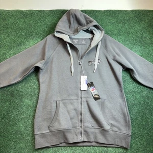 Damen Hoodie mit durchgehendem Reißverschluss anthrazit XL Antigua BUFFALO BILLS uni neu ohne Etikett - Bild 1 von 6