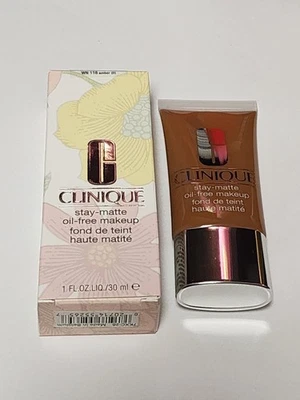 Clinique Stay Matte Oil Free Makeup Foundation 118 AMBER 1 oz - Image 1 of 2