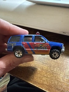 Chevy Tahoe Police TK-1072 Matchbox ’97 azul fundido a presión suelto - Imagen 1 de 6