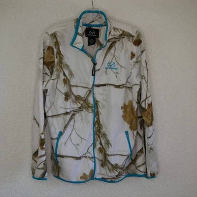 Realtree Fleece Camouflage Women's XL 16-18 White Full Zip Long Sleeve - Image 1 of 4