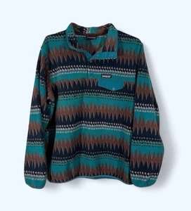 Vintage Patagonia Synchilla SNAP T AZTEC Jacket Size XL MULTICOLORED - Picture 1 of 7