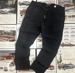Ariat Rebar M4 low rise straight mens cargo pants 38x32 black pockets - Picture 1 of 12