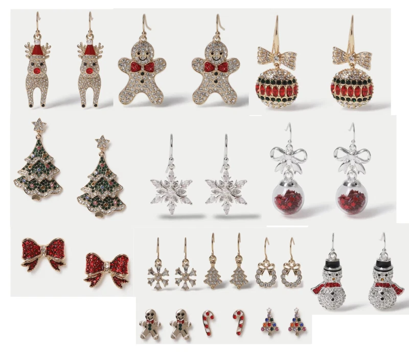 Pendientes de Navidad M&S Regalo de Navidad Tachuela Gota Circonita Cúbica BNWT Marks & Spencer Foto 1 de 1