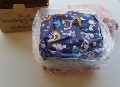 BabyGoal Reusable Diapers Girl 16-20lbs Set Of 6 With Zipper Bag Open Box Unused - Image 1 of 4