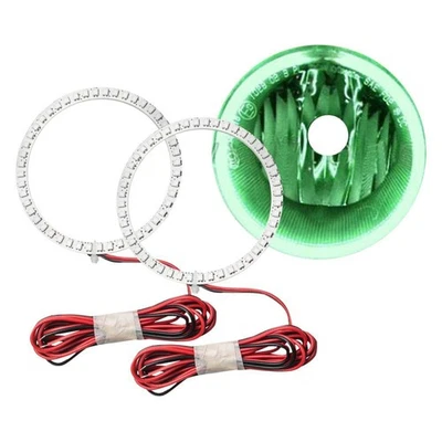 LED Fog Lights Halo Ring Lights Green For 2003-2006 Lincoln LS Foto 1 de 4