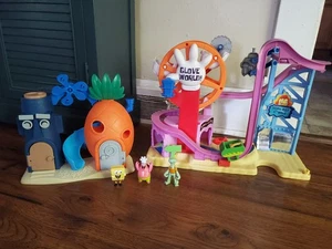 Imaginext SpongeBob SquarePants Glove World & Bikini Bottom Playset Nickelodeon  - Picture 1 of 15