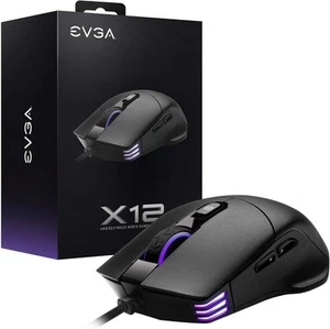 X12 Gaming Mouse 8K Wired Black Customizable Dual Sensor 16000 DPI 5 Pro - Picture 1 of 2
