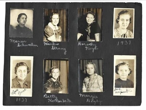 8 Vintage Old 1930's Photos of Girls Women from West Virginia HOLLENBECK SCHWALM - Picture 1 of 1