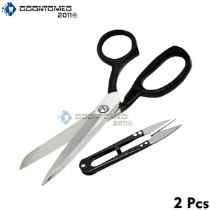 12" HEAVY DUTY CARPET FABRIC LEATHER UPHOLSTERY TAILOR SCISSORS Black SHEARS - Picture 1 of 2