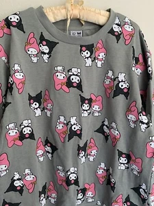 L New My Melody Kuromi Sweatshirt Sanrio Cartoon Kawaii Japan Girly Pop Large - Picture 1 of 4