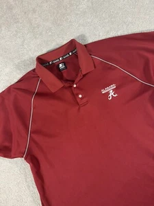 Camisa Polo Starter Para Hombre De Colección XL Carmesí Alabama Carmesí Marea 100% Poliéster Usada en Excelente Condición - Imagen 1 de 10