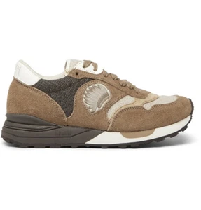 Visvim Roland Jogger Sand Wildleder und Wolle Turnschuhe Braun US10,5 Neu mit Karton 1300 $ RAR - Bild 1 von 8