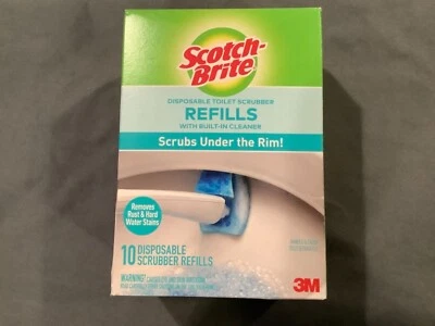 Scotch Brite Disposable Toilet Scrubber Refills With Built In Cleaner 10 Refills - Image 1 of 2