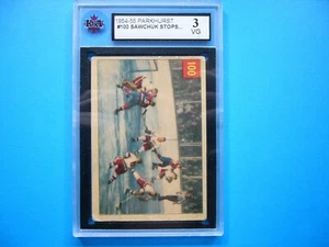 1954/55 PARKHURST NHL HOCKEY CARD #100 TERRY SAWCHUK IA KSA 3 VG NICE+ PARKIE GL - Picture 1 of 3