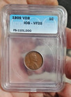 See Video!  ERROR 1909 Lincoln Cent V.D.B. FS-1101. Doubled Die Obverse ICG VF25