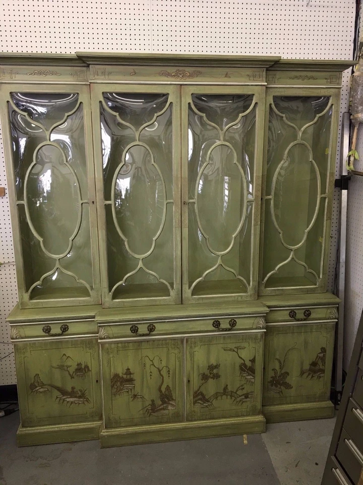 Gabinete chinoiserie verde y dorado Karges Foto 1 de 4
