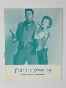 Ronald Reagan Barbara Stanwyck Ganado Reina de Montana 1954 Programa de Película Danesa - Imagen 1 de 2