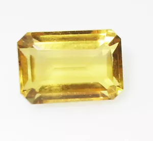 Piedras preciosas sueltas citrino natural de Brasil con certificación de 12,80 quilates - Imagen 1 de 3