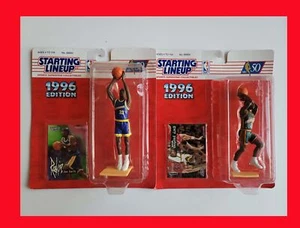 1996 Starting Lineup Gary Payton Joe Smith Basketball Figurines Sealed On Card - Picture 1 of 5