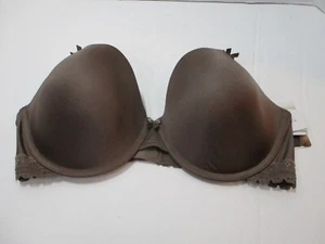Felina Womens Bra 36DD Brown Underwire Strapless Hook Eye Bow Nylon New - Picture 1 of 11