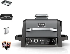 Ninja OG701UK Woodfire Elektrogrill und Smoker - grauer Deckel / schwarzer Körper - Bild 1 von 1