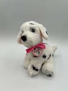 PENNY Disney 101 Dalmatians 8" cucciolo cane rosa fiocco collare peluche 1991 Mattel - Foto 1 di 11