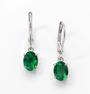 💎Pendientes de Cristal Piedra de Toque Gota Verde Nuevo Estado Foto 1 de 4