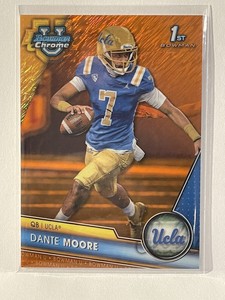 2023 Bowman U Chrome Dante Moore 1st Bowman Orange Refractor 16/25 UCLA #133