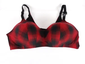 BEAUTIFUL TORRID DREAM LIGHTLY LINED WIRE-FREE BRA IN EPIC PLAID RED SIZE 42C - Picture 1 of 5