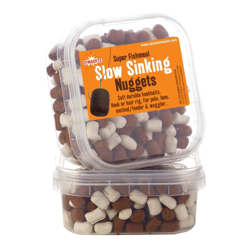 (218,00€/1kg) Dynamite Baits Fishmeal NUGGETS Brown/White sinking Karpfenköder - Bild 1 von 1