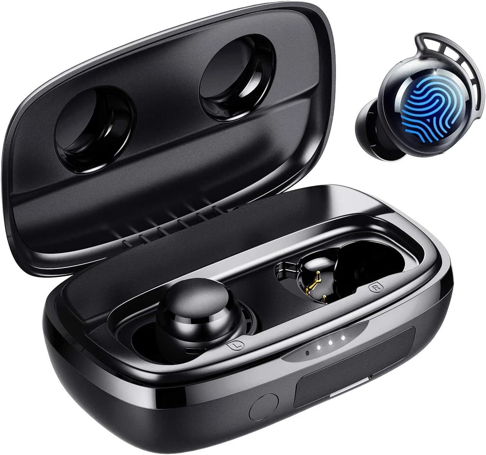 Tribit Wireless Earbuds 100H Playtime Bluetooth 5.0 IPX8 Waterproof Built in Mic - Image 1 of 4