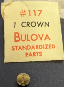 NOS Genuine Bulova Signed Wristwatch 5.3mm Crown Part #117 Watchmakers Part - Picture 1 of 5