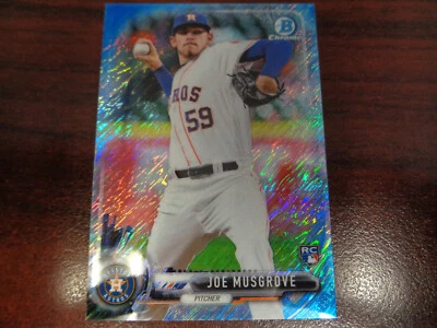 2017 Bowman Chrome MINI Joe Musgrove #'ed 73/150 BLUE Shimmer RC-Padres - Image 1 of 2