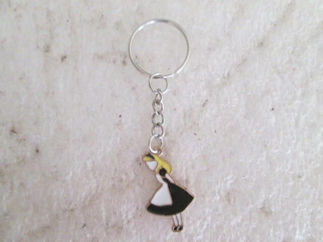 porte cle  disney alice au pays des merveilles robe noire - Photo 1/1