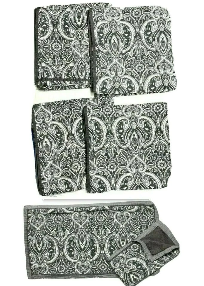 Juego de 6 cortinas y fundas Tommy Hilfiger Hudson Park gris cachemir descontinuado Foto 1 de 4