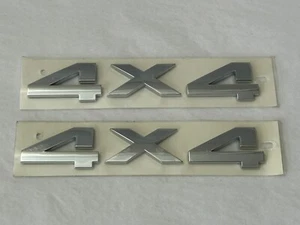 New Chrome 4X4 Badge Emblem 2-PACK Jeep Dodge Ford Ships From USA - Picture 1 of 5