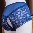 Women's High Waist Lace Crotchless Panties Underwear Thongs Gstrings Briefs