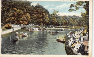 Postal MI: Bridge @ Grand Canal, Boaters, Belle Isle, Detroit, Michigan 1918 - Imagen 1 de 2