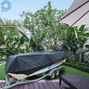 Waterproof Heavy Duty  Boat Cover Fishing V-Hull Tri-Hull Runabout US - Picture 1 of 14