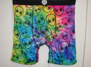 NWT PSD Focus Fit Men's Boxer Briefs "Aliens Tyed Dyed Weed" Multicolor Size XL - Picture 1 of 4