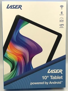 Laser 10" 32GB Tablet - Brand New, Wi-Fi, Black, Android, Bluetooth, Portable - Picture 1 of 9